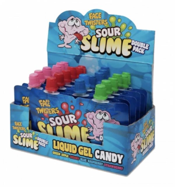 Face Twisters Sour Slime Assorted Display 1.4oz (40g)