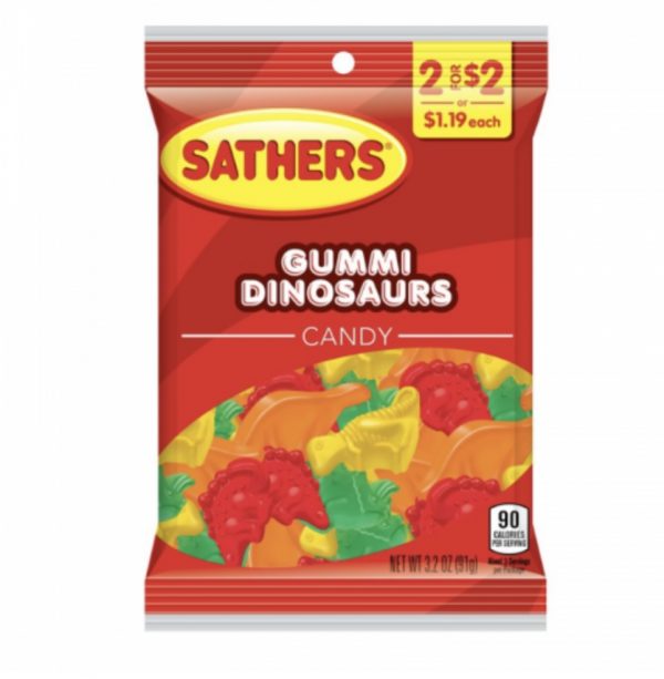 Sathers Gummi Dinosaurs 3.2oz