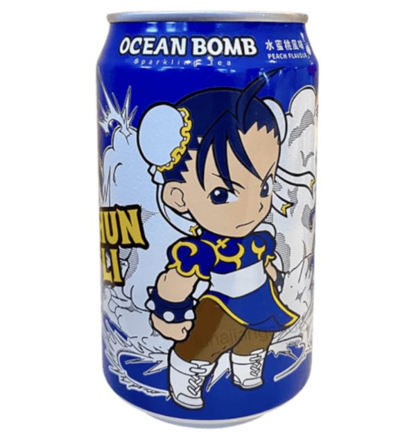 Ocean Bomb x Street Fighter Peach Sparkling Tea (330ml)