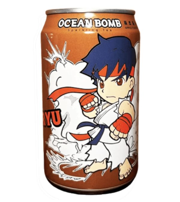 Ocean Bomb x Street Fighter Apple Sparkling Tea (330ml)