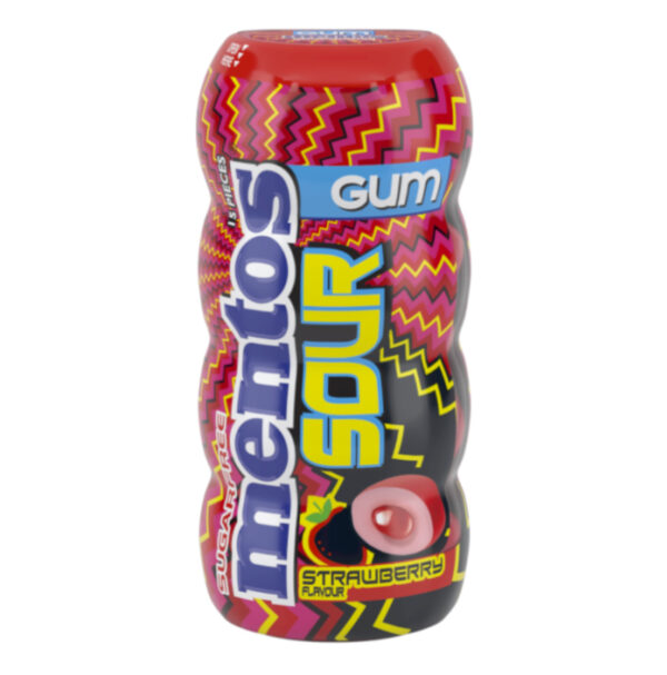 Mentos Sour Strawberry Sugarfree Gum