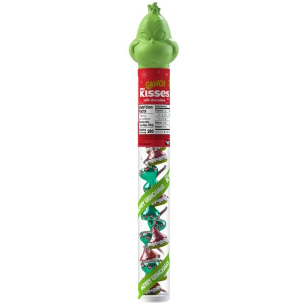 Hersheys Kisses Filled Grinch Candy Canes