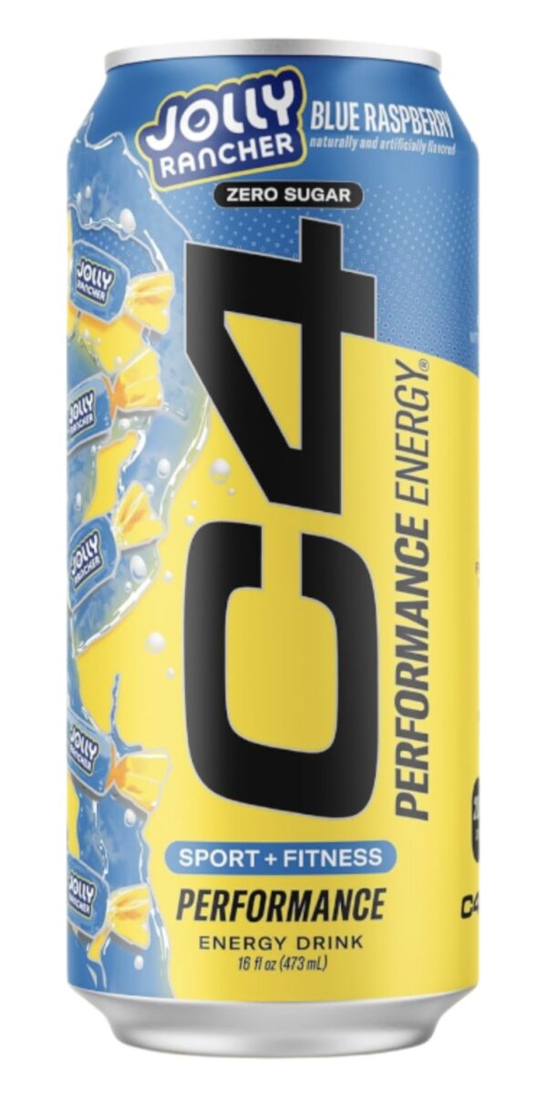 C4 Zero Sugar Energy X Jolly Rancher Blue Raspberry - 16fl.oz (473ml)