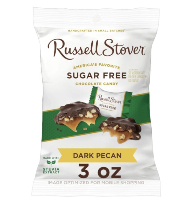 Russell Stover Sugar Free Dark Chocolate Pecan Delight - 3oz (85g)